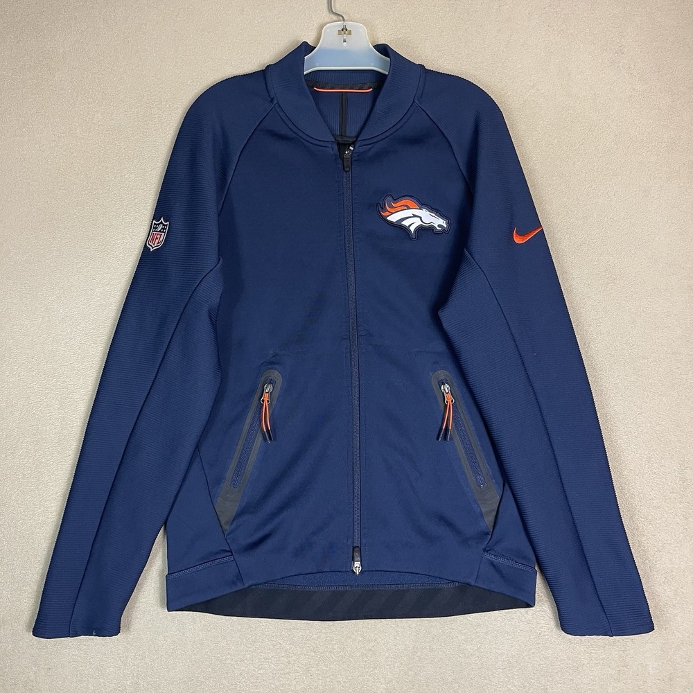 Denver Broncos Nike Jacket Mens M 852897-419 Navy NFL Football Sideline EUC